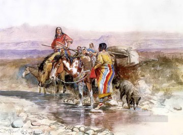 Sed 1898 Charles Marion Russell Indios Americanos Pinturas al óleo